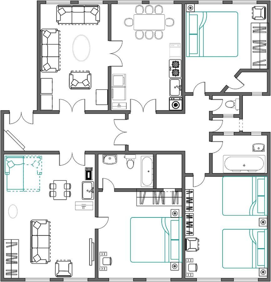 Comfort Central Apartment, 4bdrm, 2bthrm * Prag