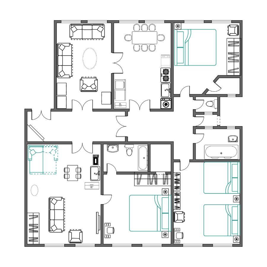 Apartment Comfort Central Apartment, 4bdrm, 2bthrm *