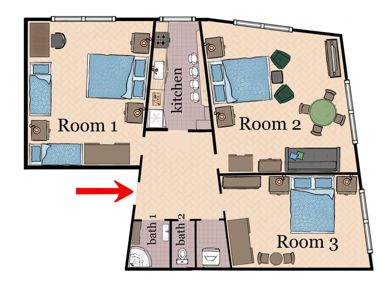 Apartment At The Blue Lion & Parking Assistance