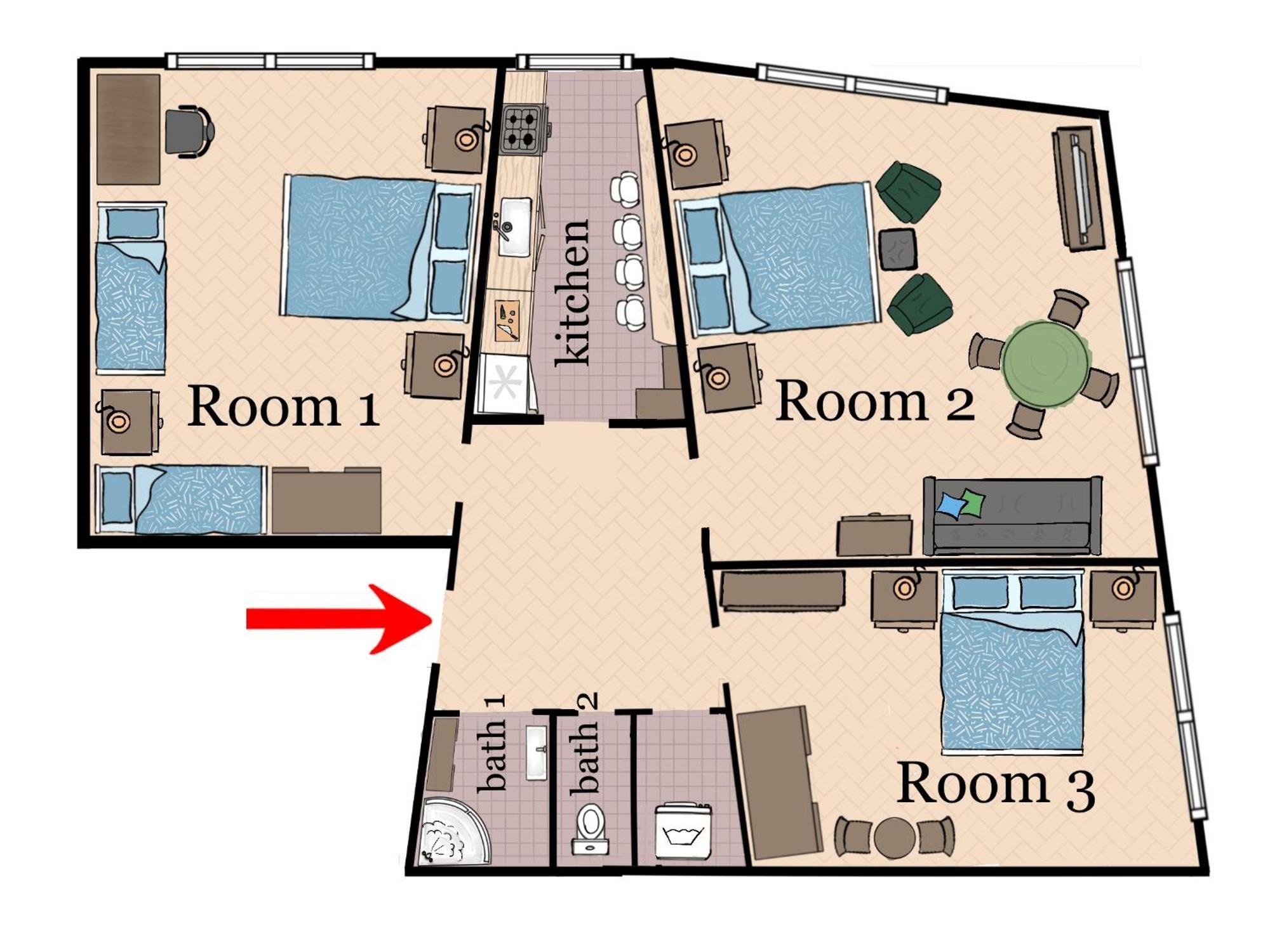 Apartment At The Blue Lion & Parking Assistance