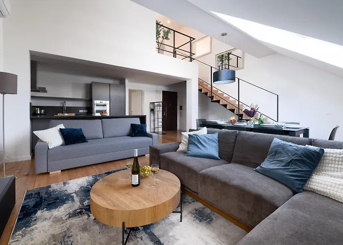 Two-Level Apart With A Terrace Near The Vltava River