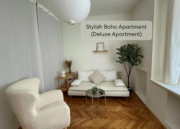 Urban Retreat I Modern Boho Apartments In Lovely Letna District - 10 Minutes From Old Town