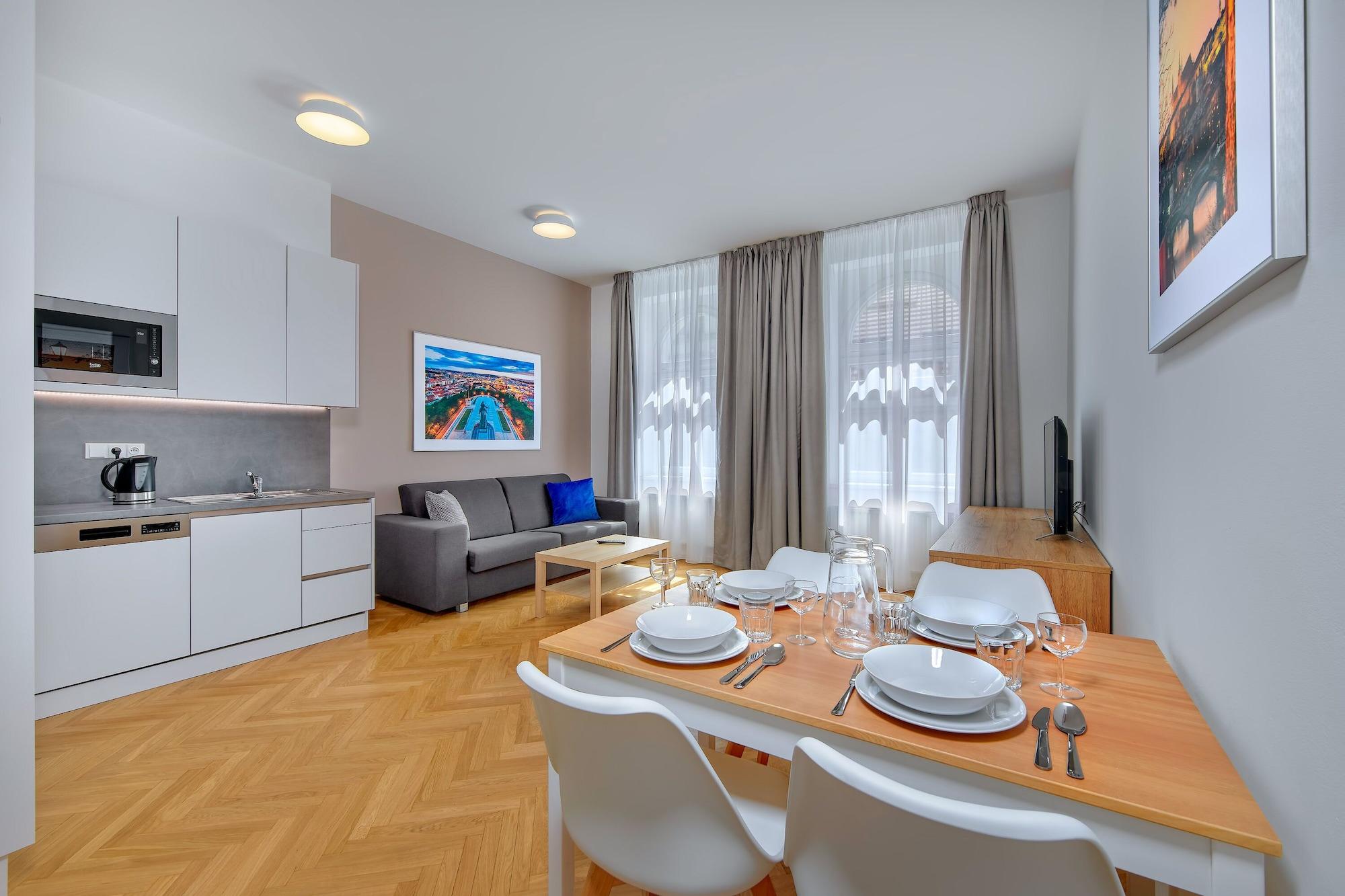 Downtown Kodanska Lägenhetshotell Prag
