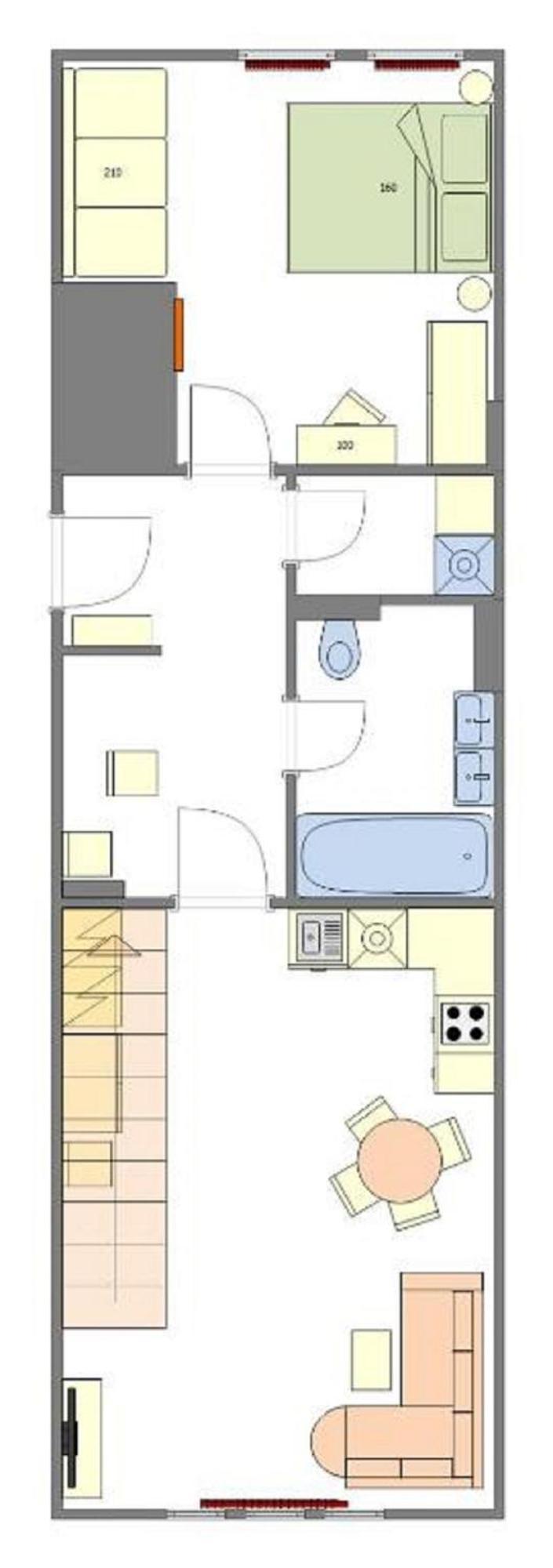 Apartment Quite Loft With Balcony And 3 Air Conditioners *