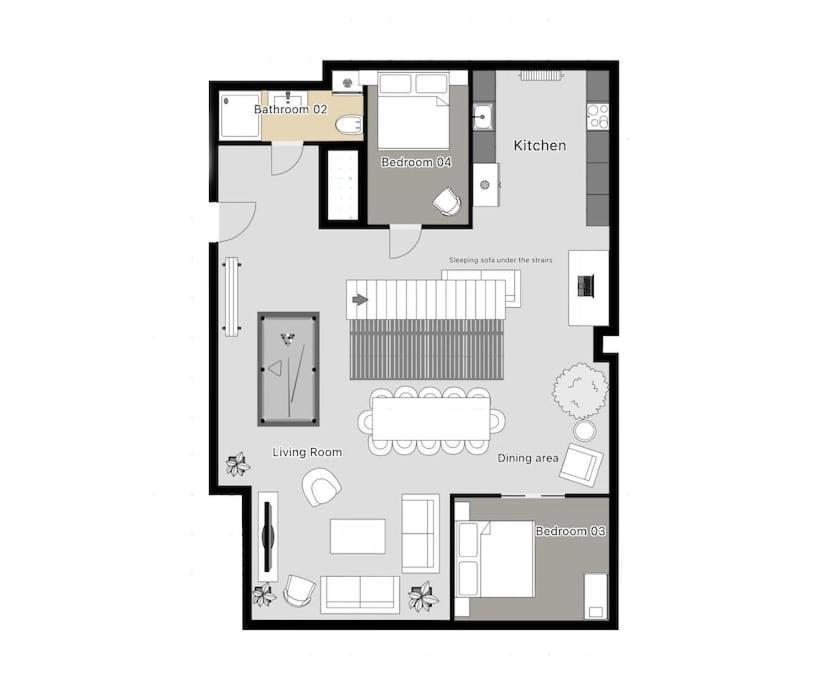 5br+2bath Old Town Loft Luxe Brickhouse, A/c Lejlighed *
