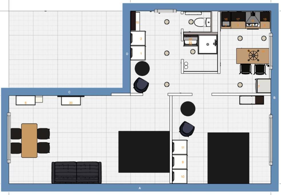 Jana's Wow Apt, 2br, Metro Next Door, Near The Airport Apartment Prag