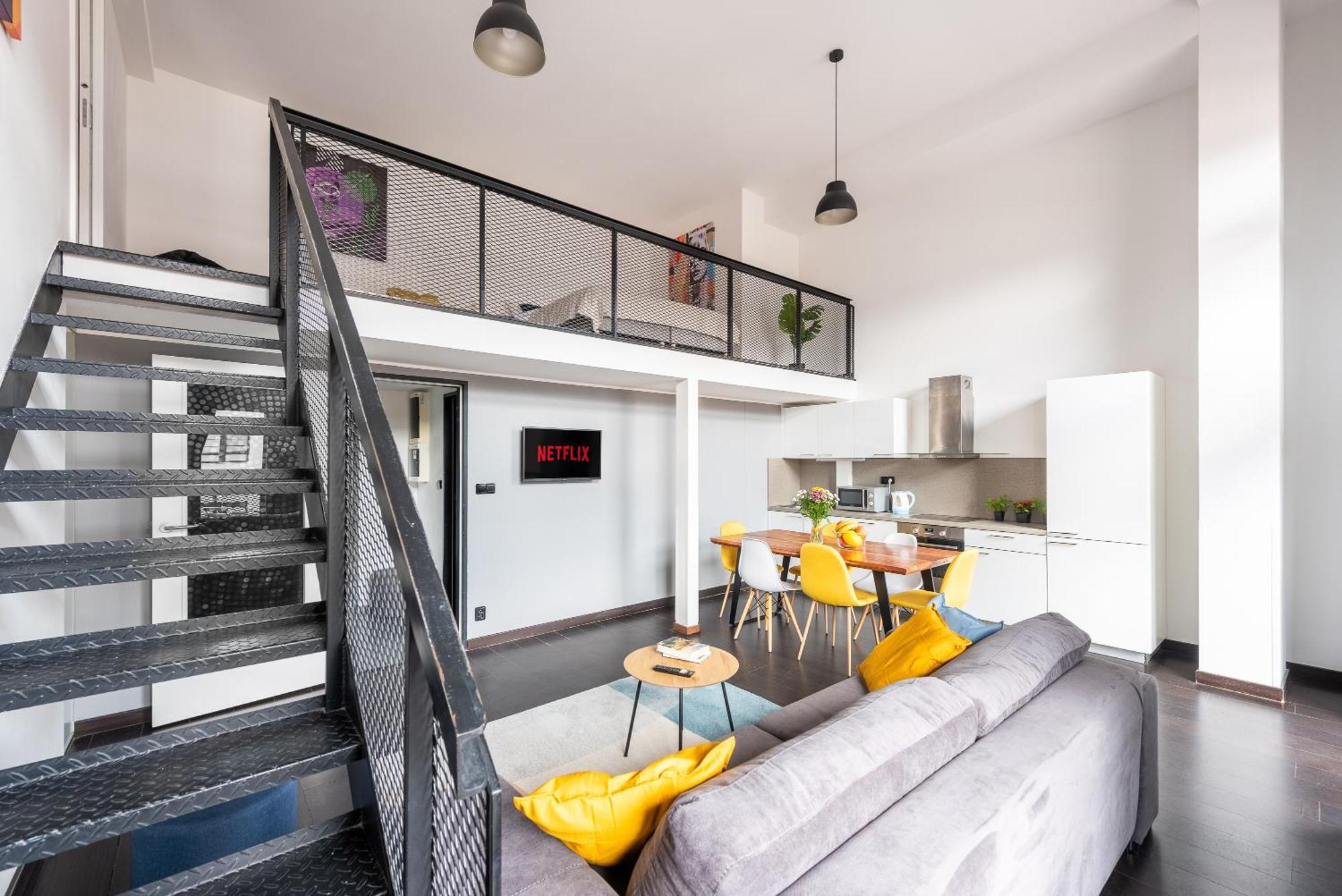 With Large Balcony, Parking Prag