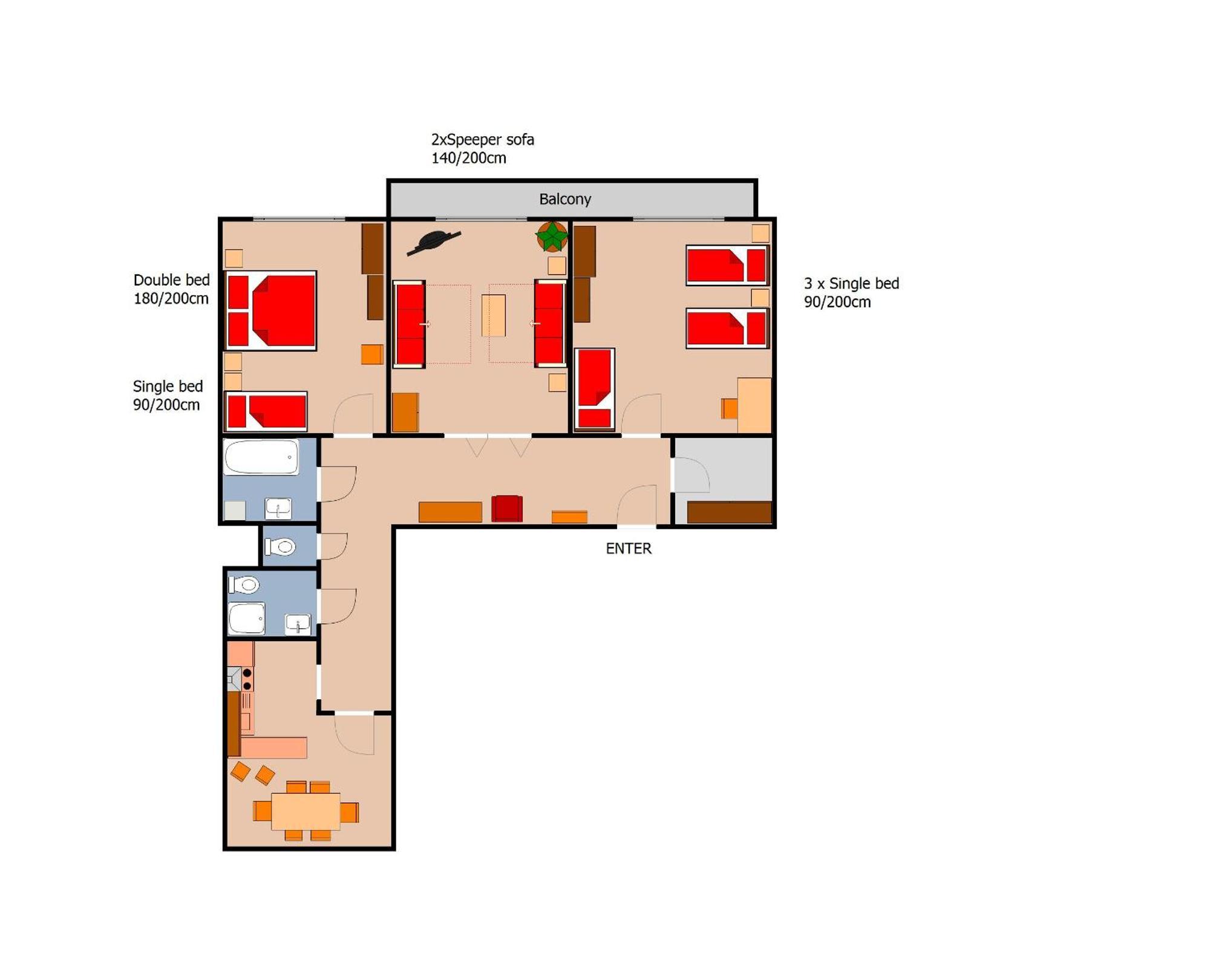 With 2 Bathrooms