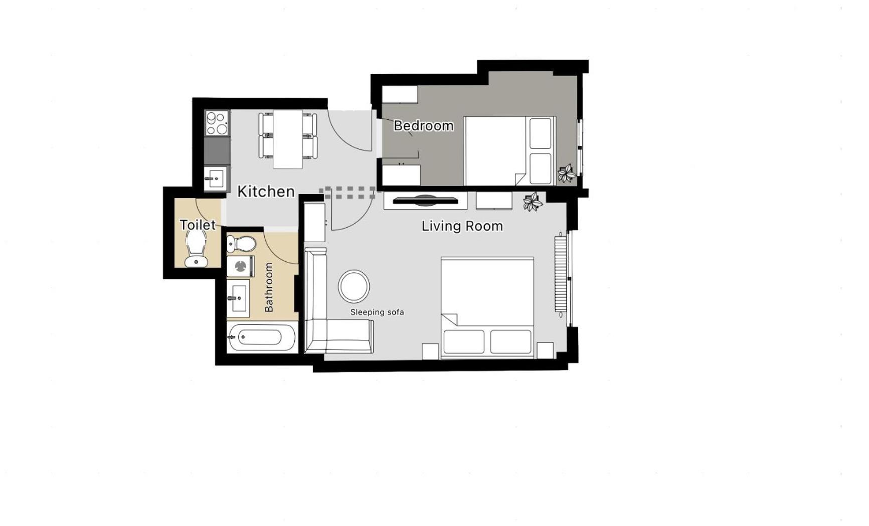 Apartmán 2br 1,5bath Chic Near Wenceslas Square