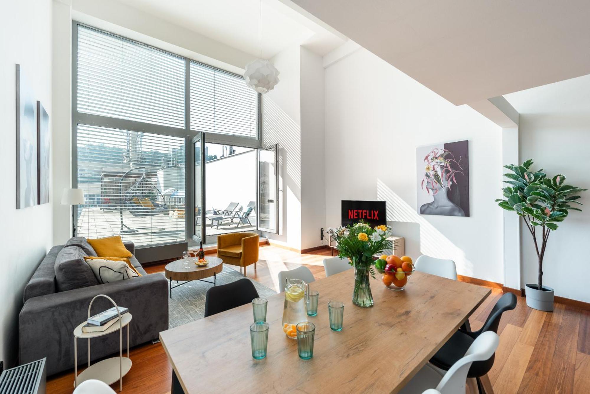 Apartment With Large Balcony, Parking