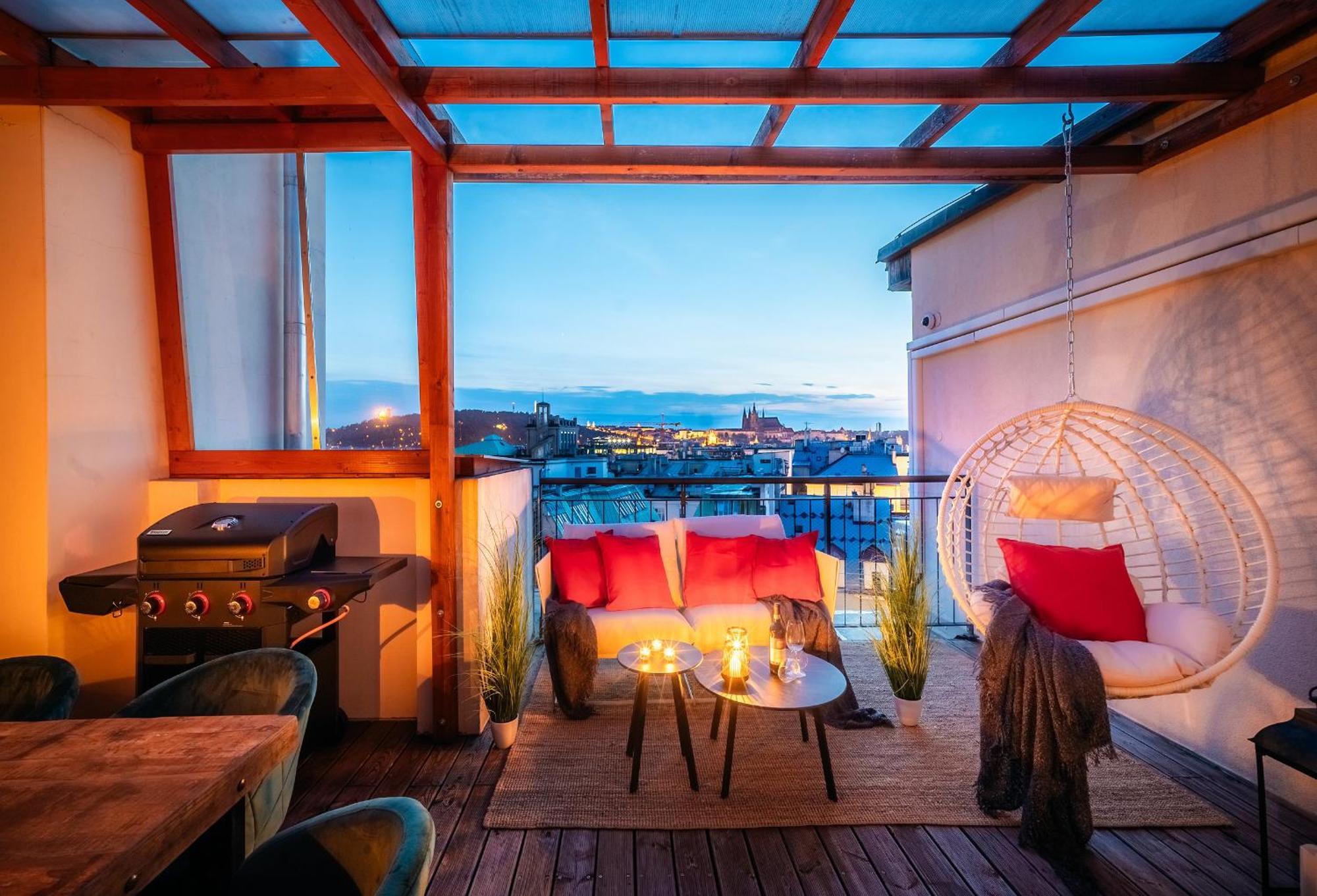 A/c Lux Rooftop 6br+3.5bath Wenceslas Square Praha