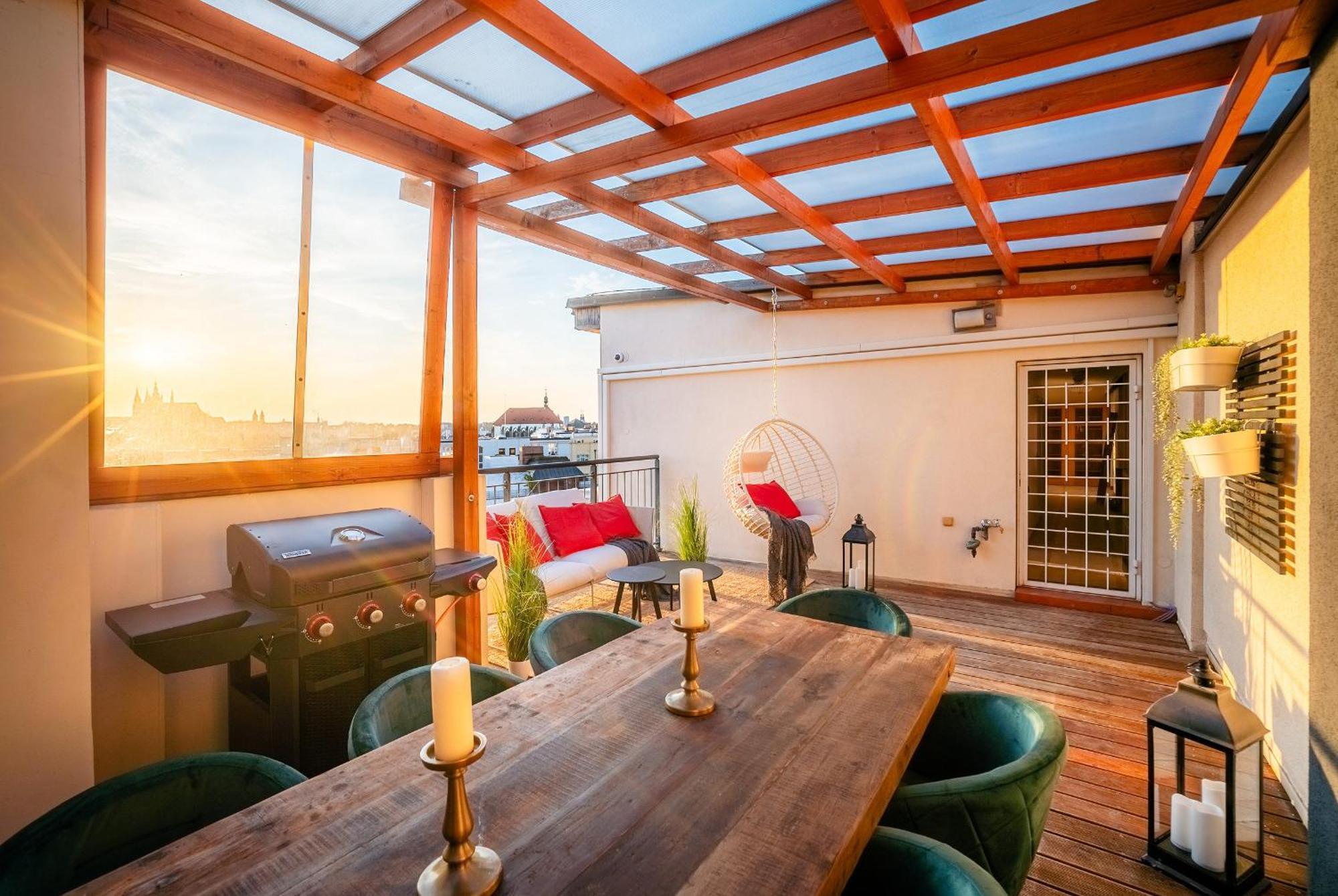 Apartmán A/c Lux Rooftop 6br+3.5bath Wenceslas Square *