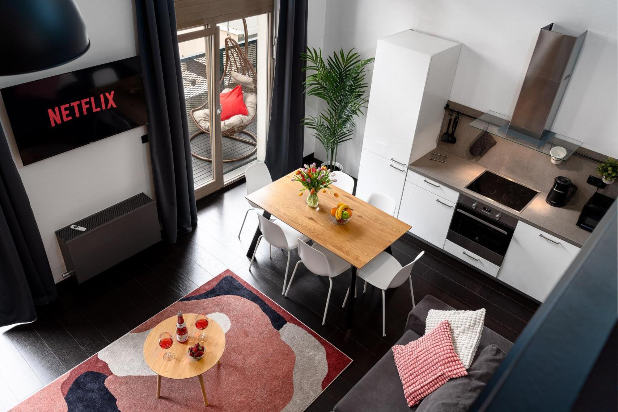 With Large Balcony, Parking Apartment