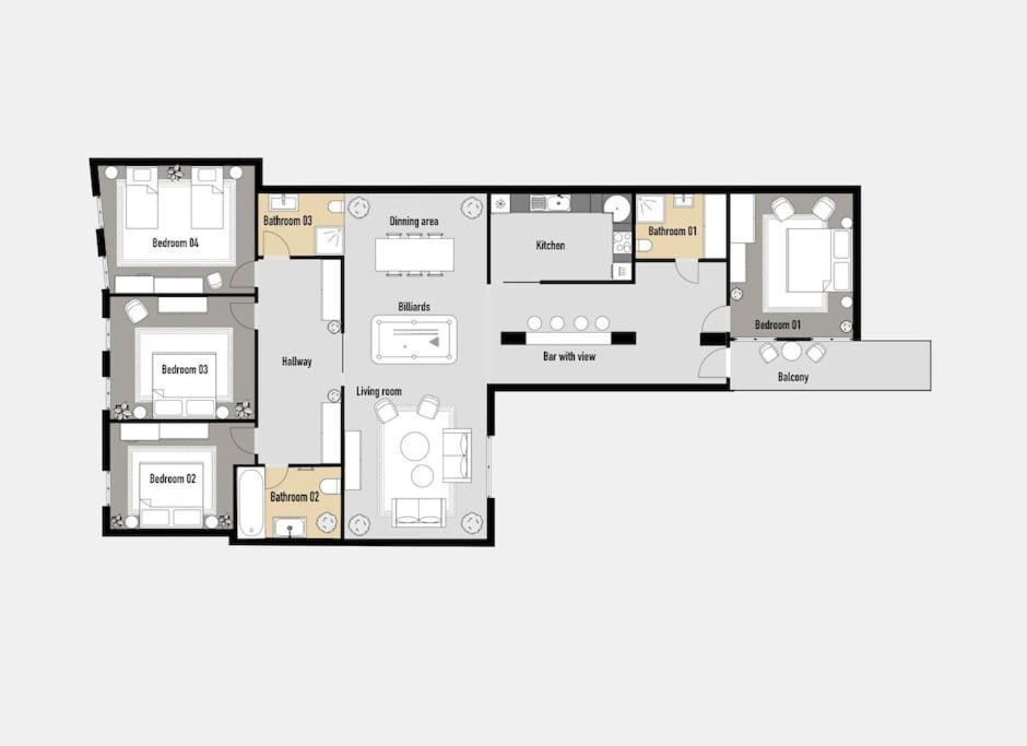 Lejlighed Tower Old Town Lux 4br & 3bath Terrace