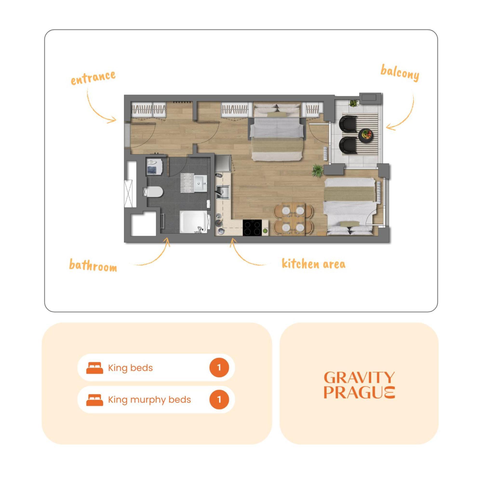 Colorful - Balcony, Free Parking, By Gravity Apartment *