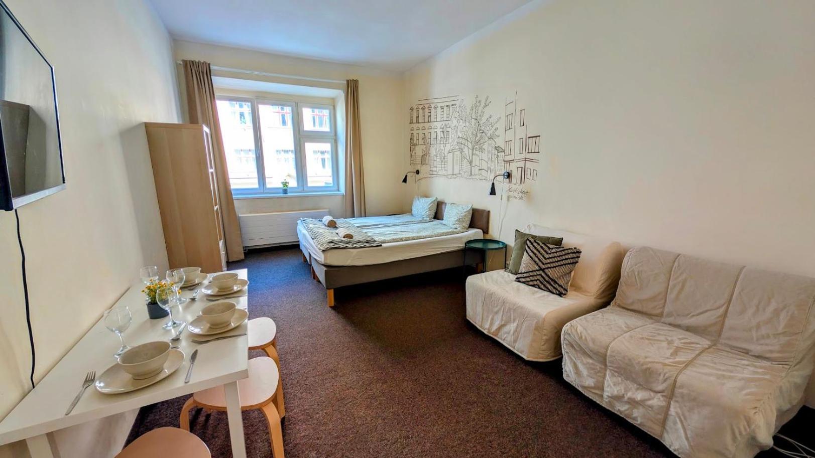 Flat In Zizkov -103- Lägenhet Prag