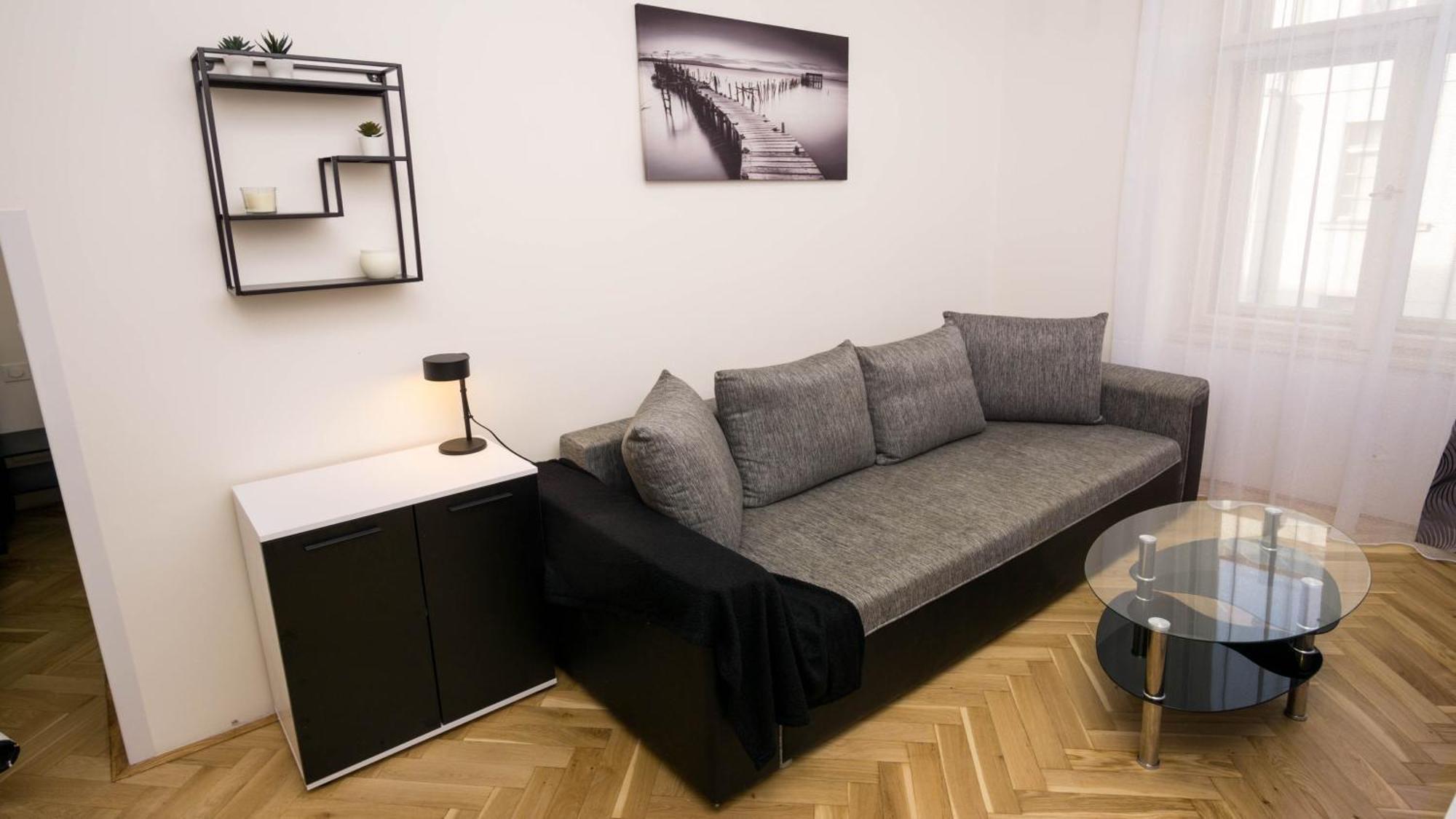 Black & White By Wenceslas Square And Muzeum