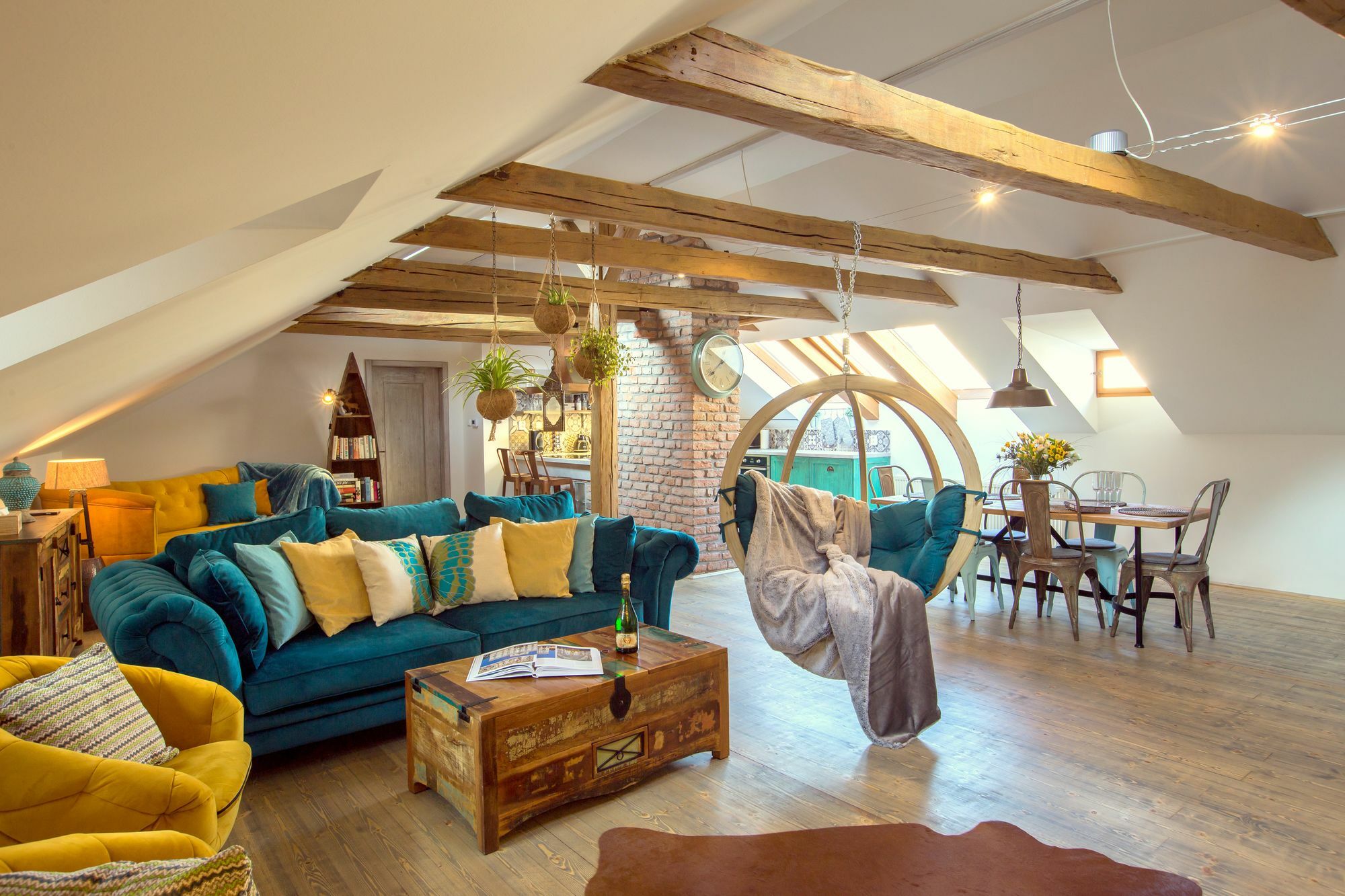 Gigantic Boho Chic 3 Bedroom 3 Bathroom Loft With Hanging Chair