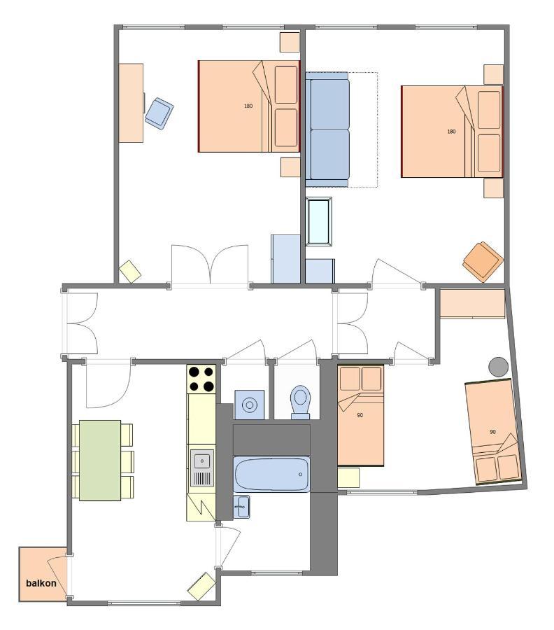 For Celebrations Spacious 3bdr With Balcony Apartmán Praha